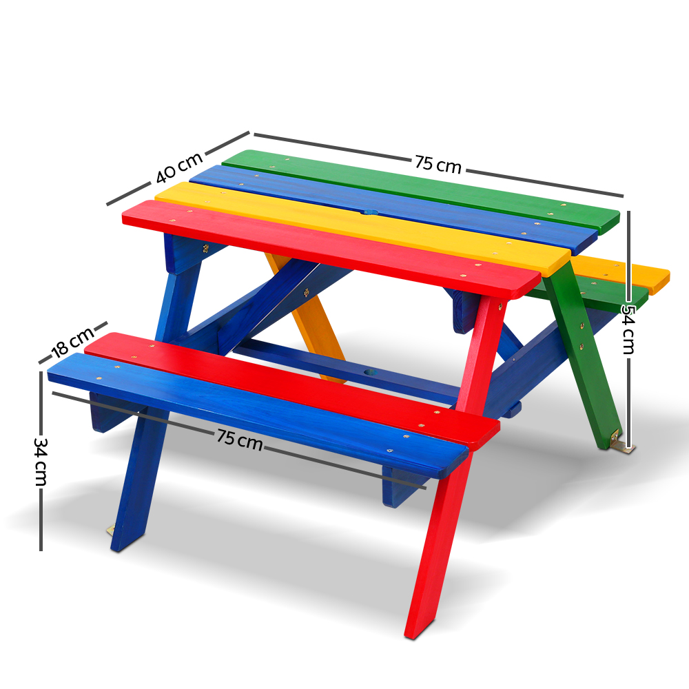 Keezi Kids Wooden Picnic Bench Set Shop Australia