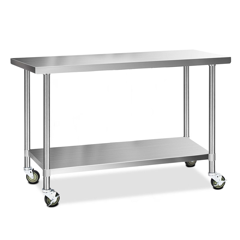 Cefito 1524x610mm Stainless Steel Kitchen Bench with Wheels 430 - Shop ...