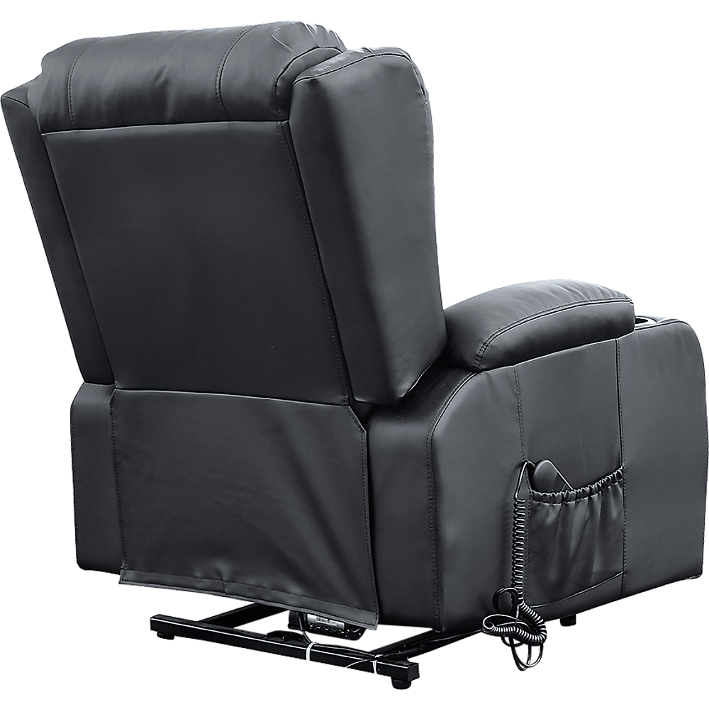 Recliner Chair Electric Massage Chair Lift Heated Leather Lounge Sofa Black Shop Australia