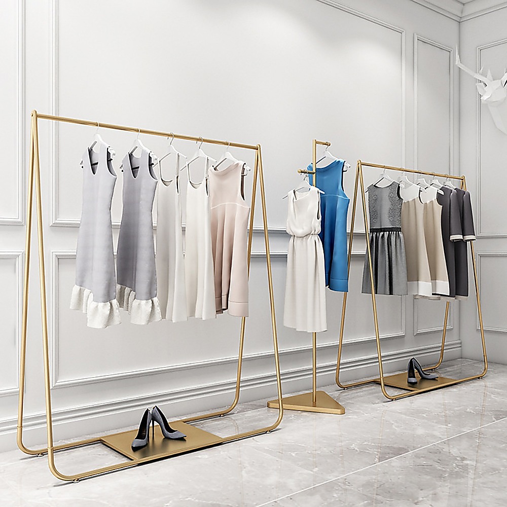 Gold Clothing Retail Shop Commercial Garment Display Rack - Shop Australia